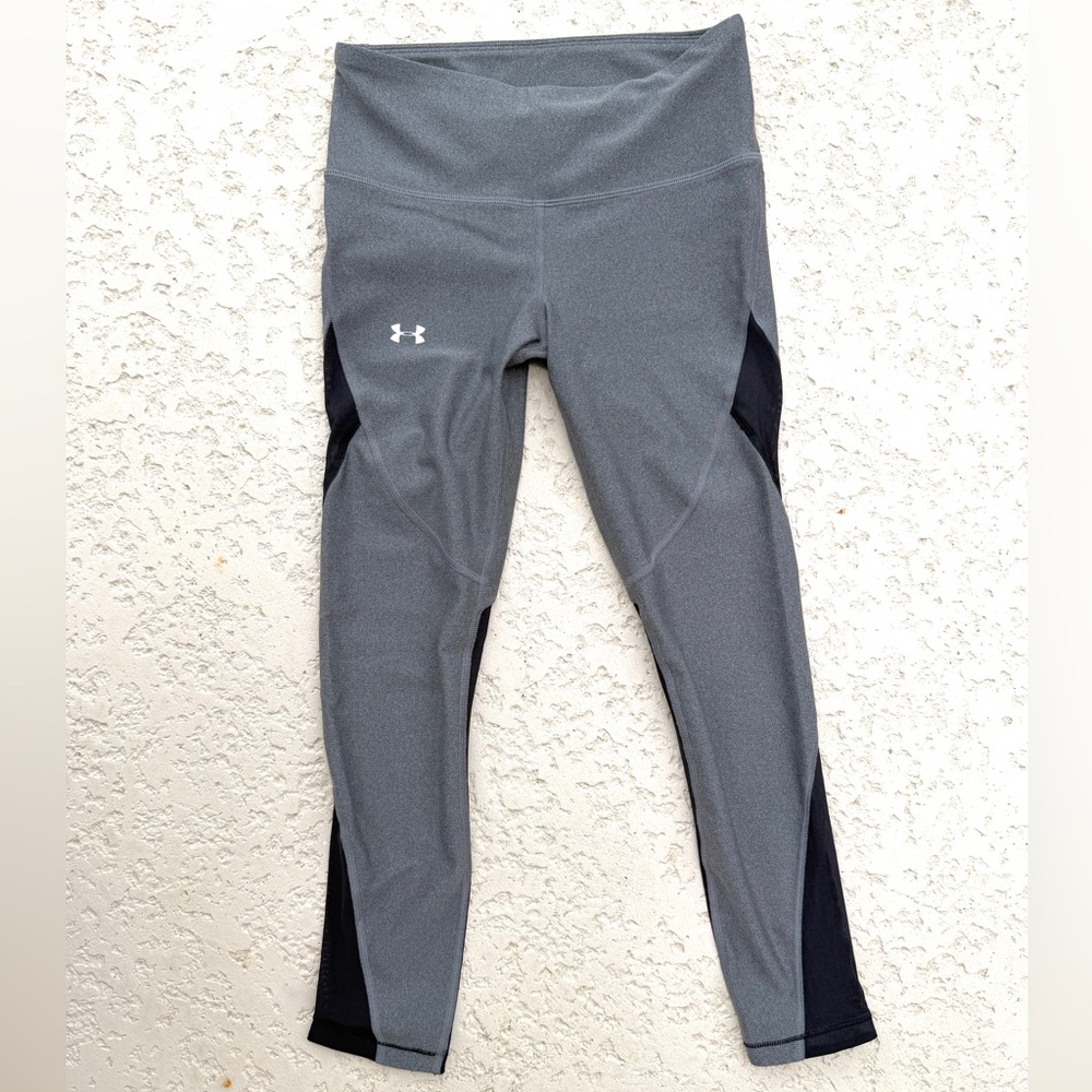 Under Armour Womens Leggings Size S Heat gear Compression Running Gym Gray - Picture 7 of 7